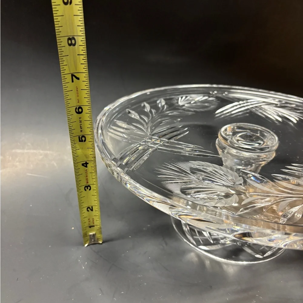 Elegant Vintage 12” Clear Glass Cake Stand - Picture 6 of 6